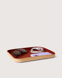 GRAF LANTZ - KAWABON LEATHER/MERINO WOOL LARGE TRAY - AUBURN