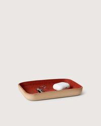 GRAF LANTZ - KAWABON LEATHER/MERINO WOOL SMALL TRAY - AUBURN