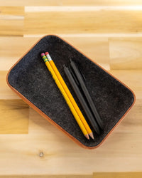 GRAF LANTZ - KAWABON LEATHER/MERINO WOOL SMALL TRAY - HEATHER BLACK