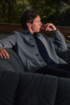 MANTO KNIT CASHMERE BLEND OVERSHIRT JACKET - GREY MARL