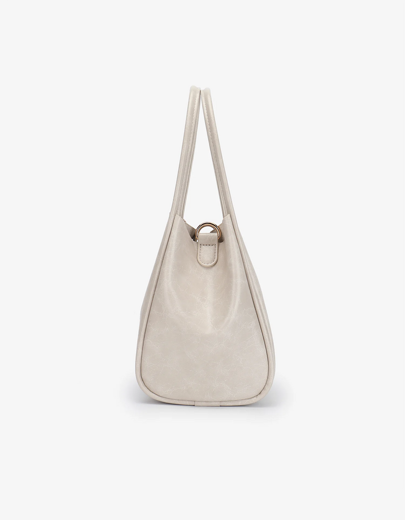 REMI/REID HOLLACE MINI WAXED TOTE BAG - CREAM