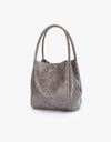 REMI/REID HOLLACE MINI WAXED TOTE BAG - GREY