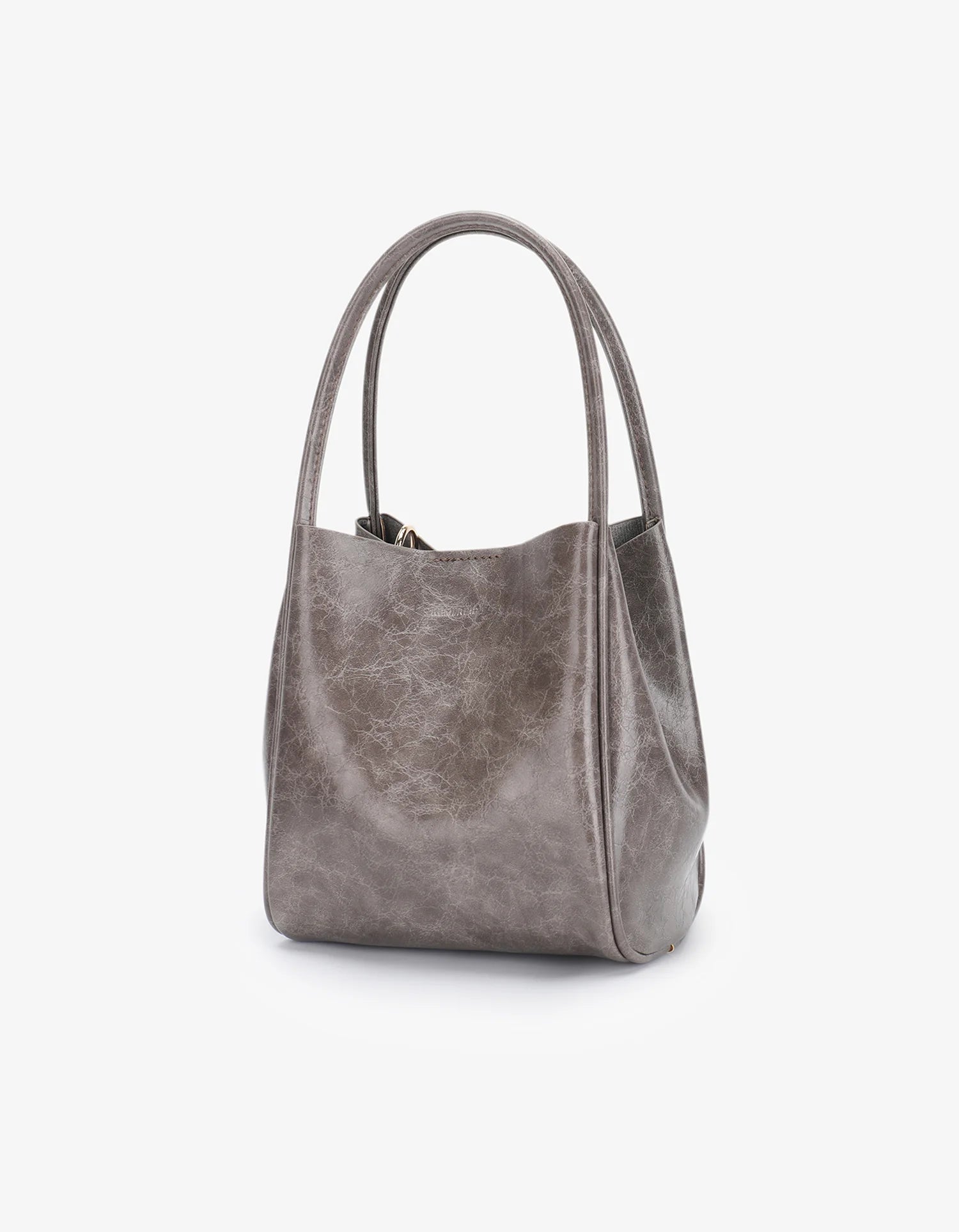 REMI/REID HOLLACE MINI WAXED TOTE BAG - GREY