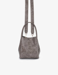 REMI/REID HOLLACE MINI WAXED TOTE BAG - GREY