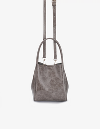 REMI/REID HOLLACE MINI WAXED TOTE BAG - GREY