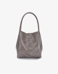 REMI/REID HOLLACE MINI WAXED TOTE BAG - GREY