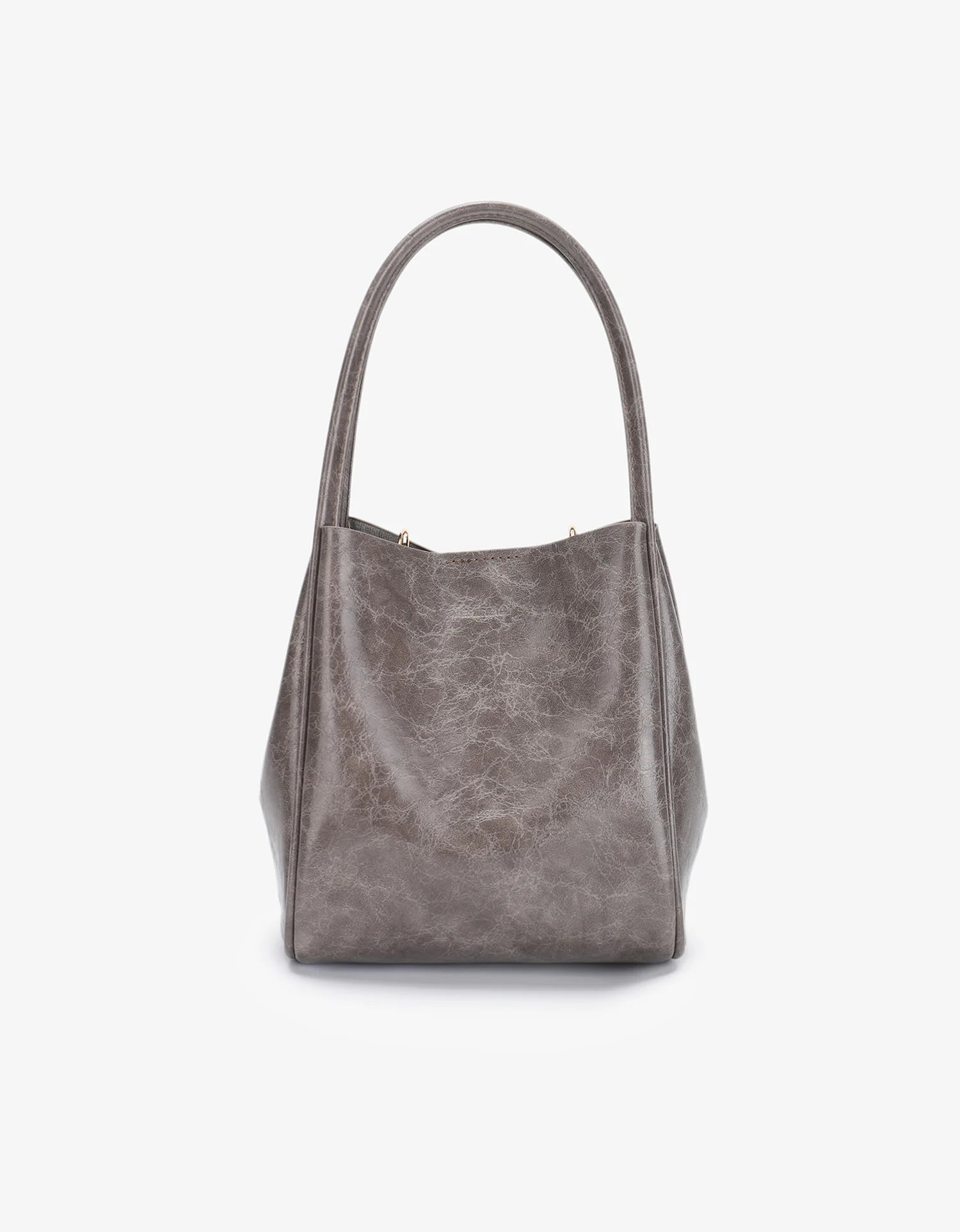 REMI/REID HOLLACE MINI WAXED TOTE BAG - GREY