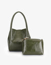 REMI/REID HOLLACE MINI WAXED TOTE BAG - OLIVE