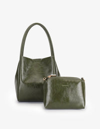 REMI/REID HOLLACE MINI WAXED TOTE BAG - OLIVE