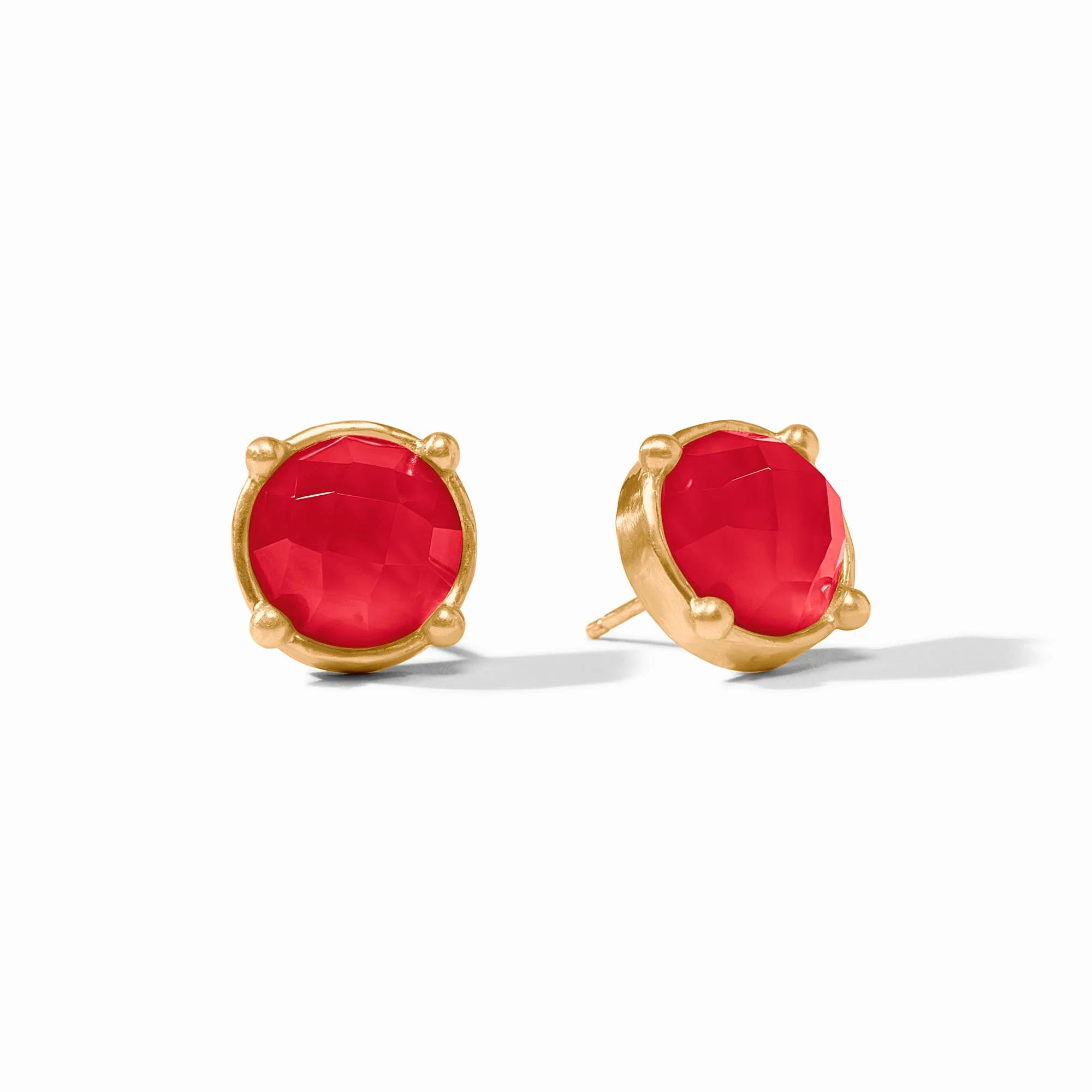 JULIE VOS HONEY STUD EARRING - IRIDESCENT STRAWBERRY