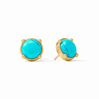 JULIE VOS HONEY STUD EARRING - TURQUOISE BLUE