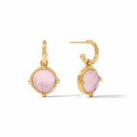 JULIE VOS HONEYBEE HOOP & CHARM EARRING - IRIDESCENT ROSE