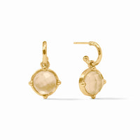 JULIE VOS HONEYBEE HOOP & CHARM EARRING - IRIDESCENT CHAMPAGNE