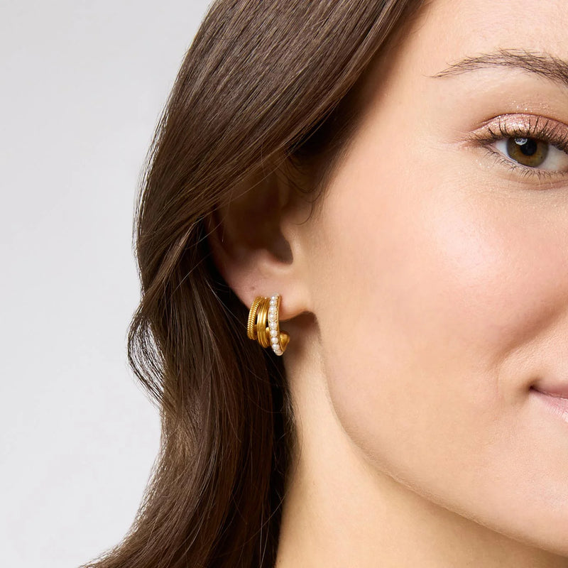 JULIE VOS HYDRA TRIPLE HOOP - PEARL