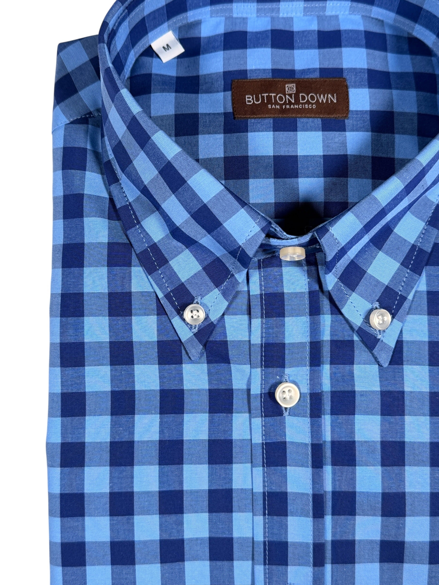 BUTTON DOWN SPORT SHIRT - NAVY/BLUE BUFFALO CHECK