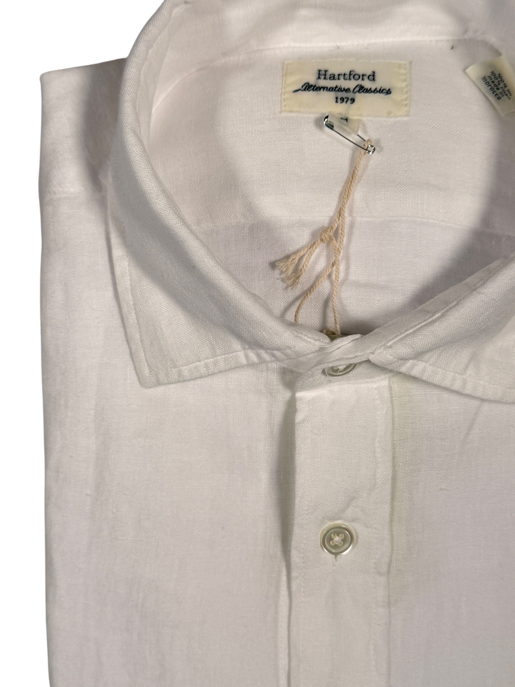 HARTFORD MEN'S CASUAL LINEN SHIRT - WHITE