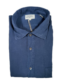 HARTFORD MEN'S CASUAL LINEN SHIRT - DEEP BLUE