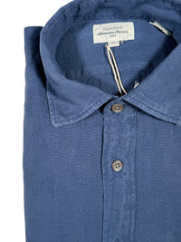 HARTFORD MEN'S CASUAL LINEN SHIRT - DEEP BLUE