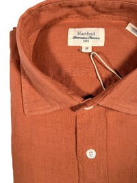 HARTFORD MEN'S CASUAL LINEN SHIRT - FADED COPPER