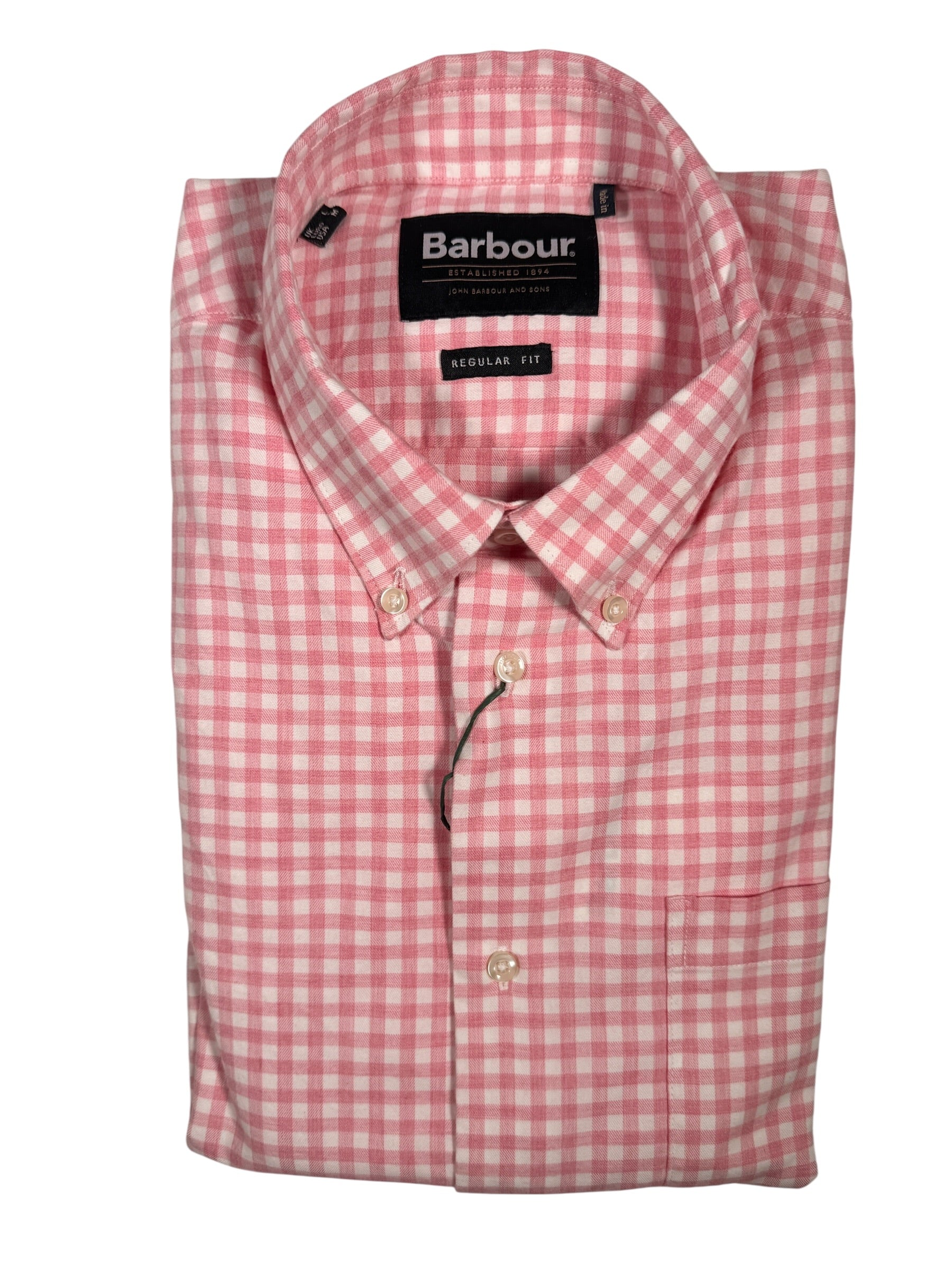 BARBOUR GINGHAM AUKSIDE REGULAR FIT SHIRT - PINK