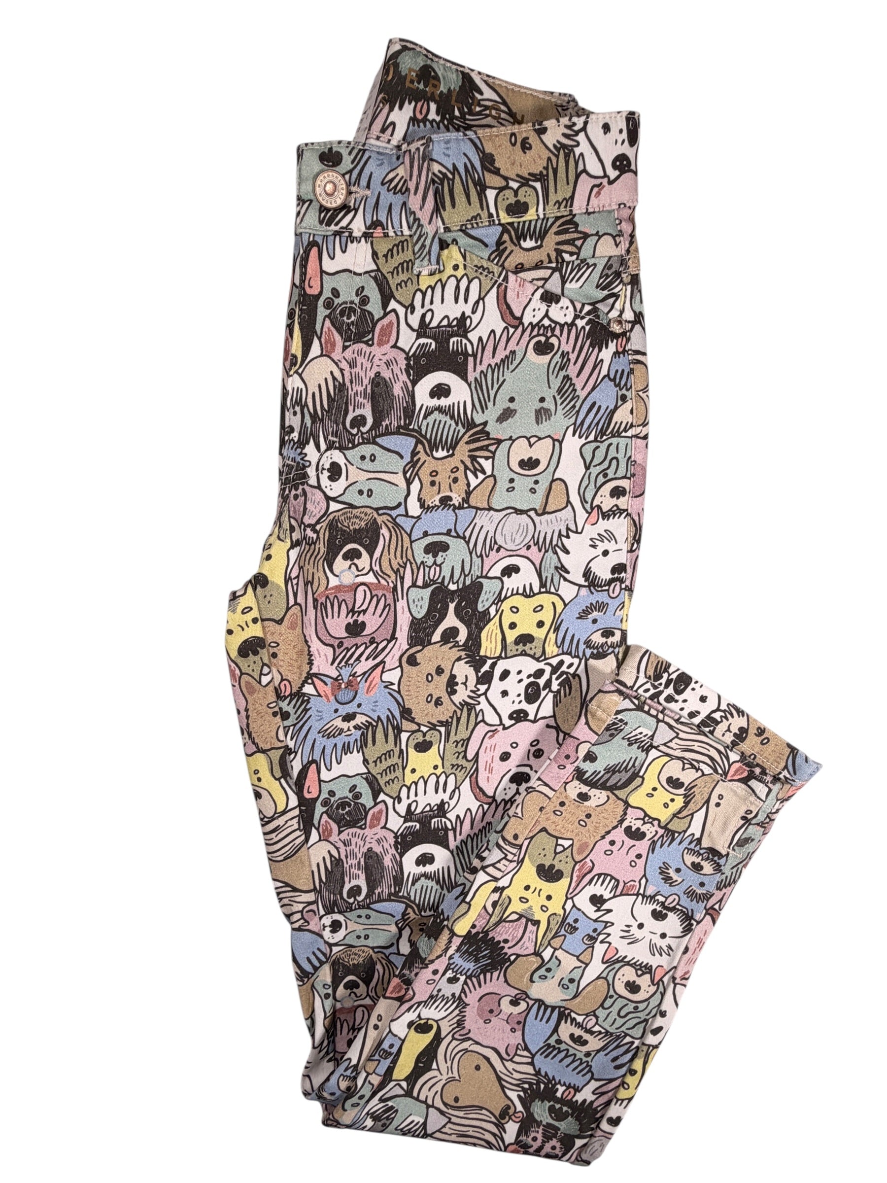 MAC WOMEN'S DREAM SUMMER DENIM JEAN - DOGGIE PRINT