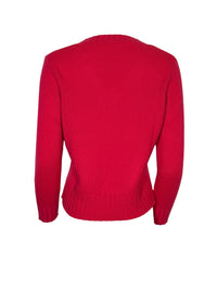 PUROTATTO CASHMERE V-NECK SWEATER - FUCHSIA