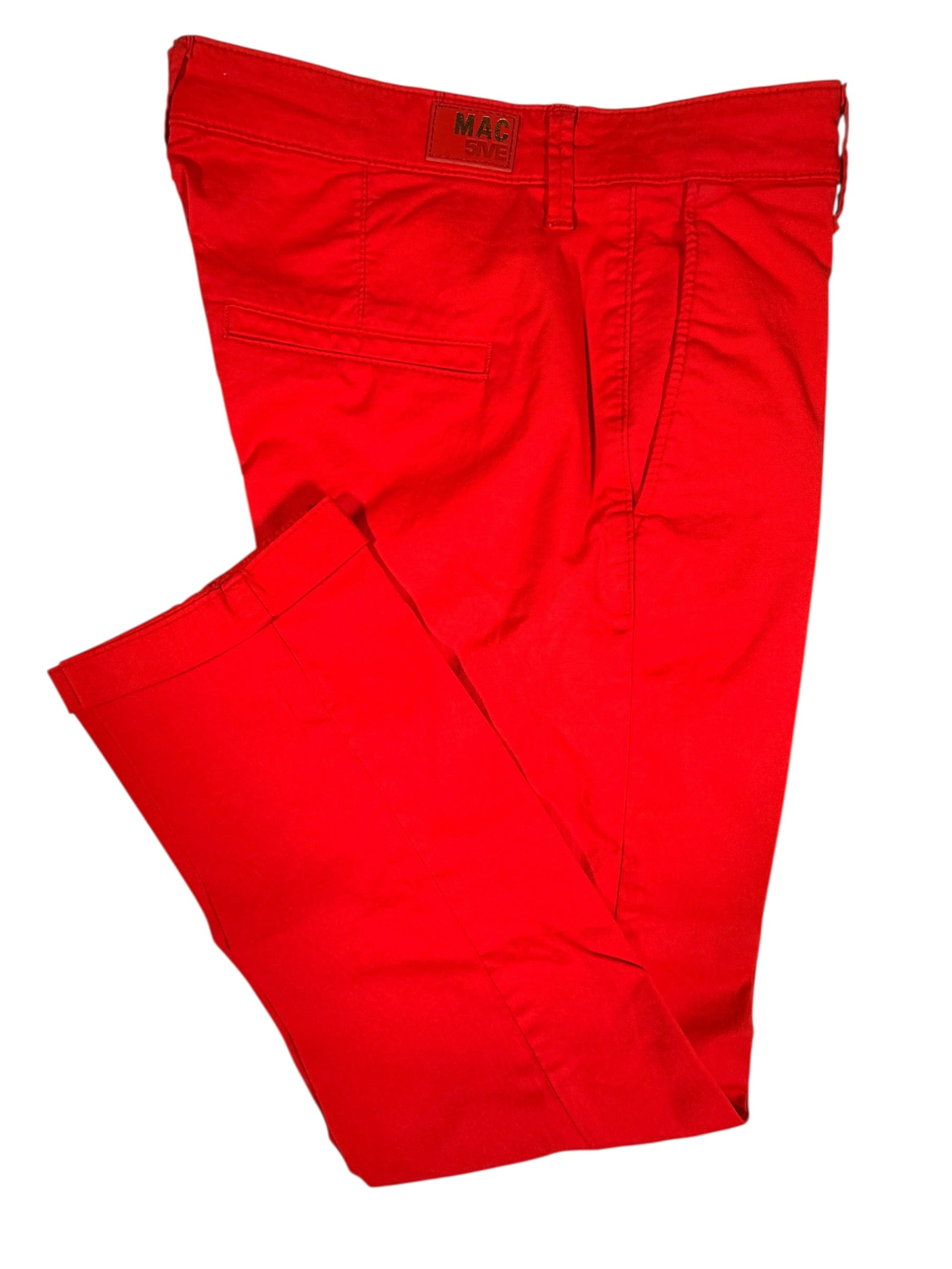 MAC WOMEN'S TURN UP CHINO - RUBY RED