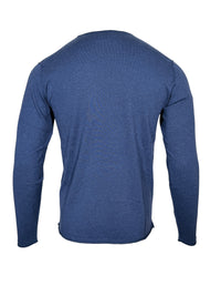 HARTFORD MEN'S KNITTED PULLOVER SWEATER - INDIGO