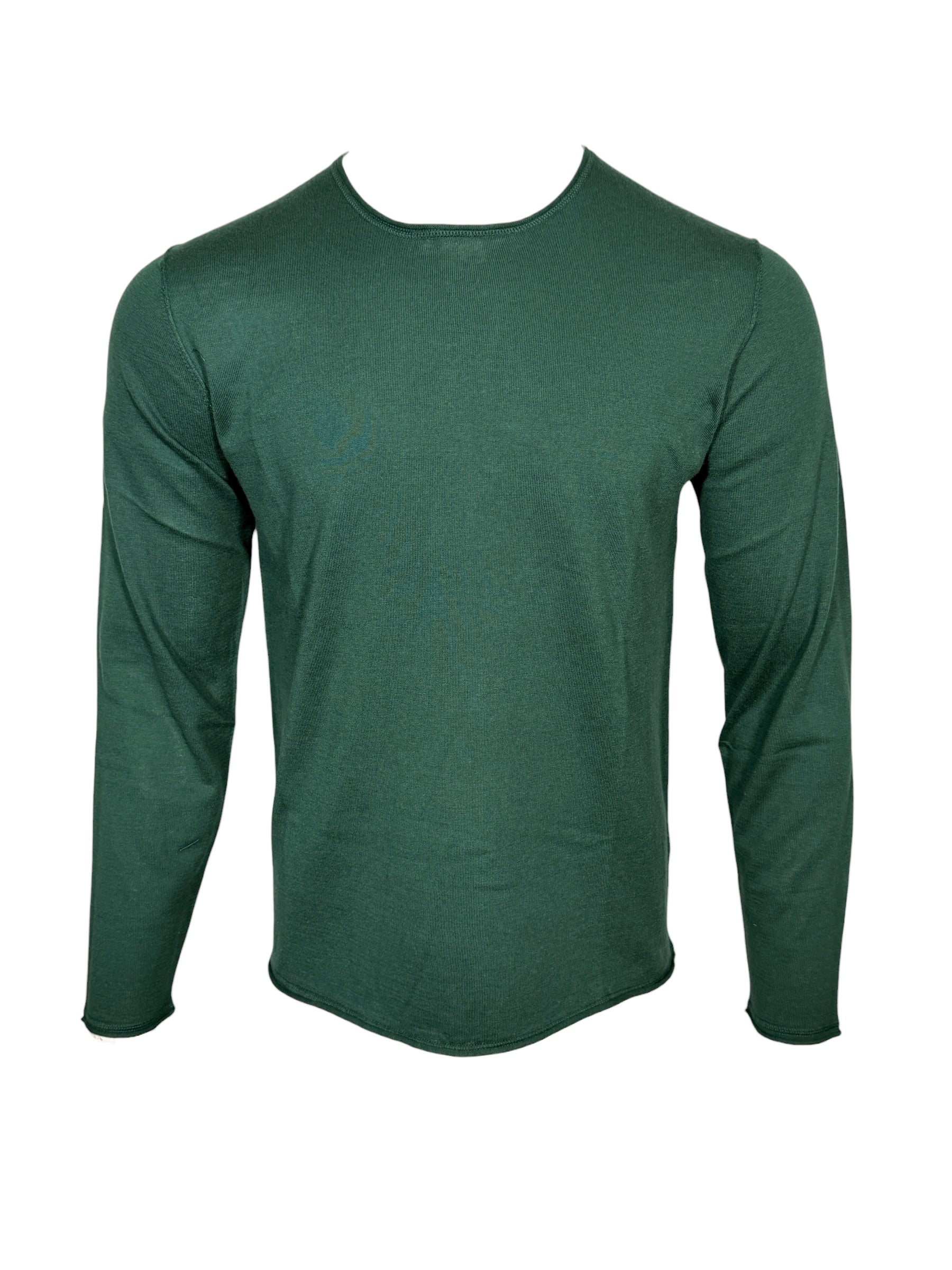 HARTFORD MEN'S KNITTED PULLOVER SWEATER - FOREST GREEN