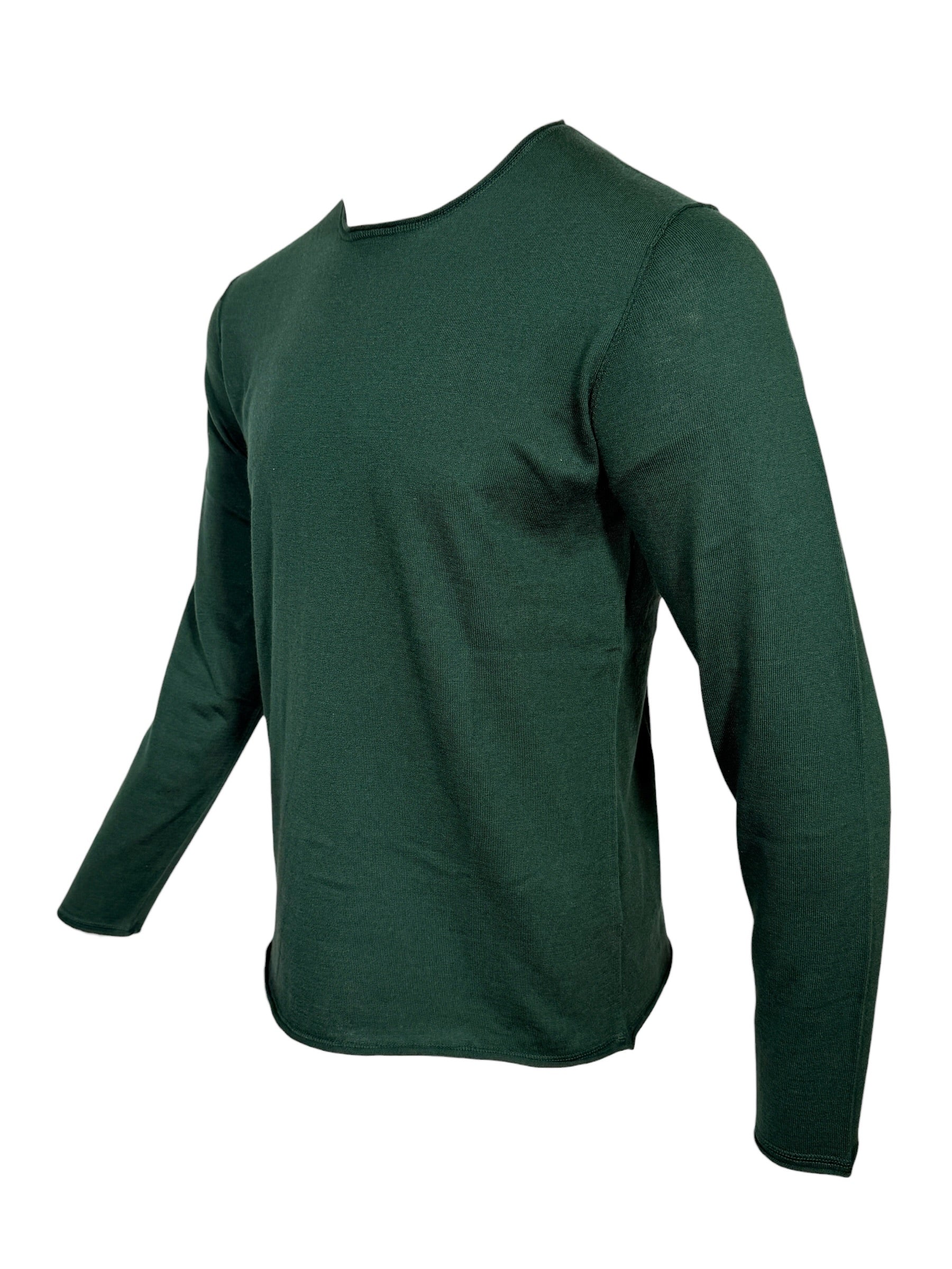 HARTFORD MEN'S KNITTED PULLOVER SWEATER - FOREST GREEN