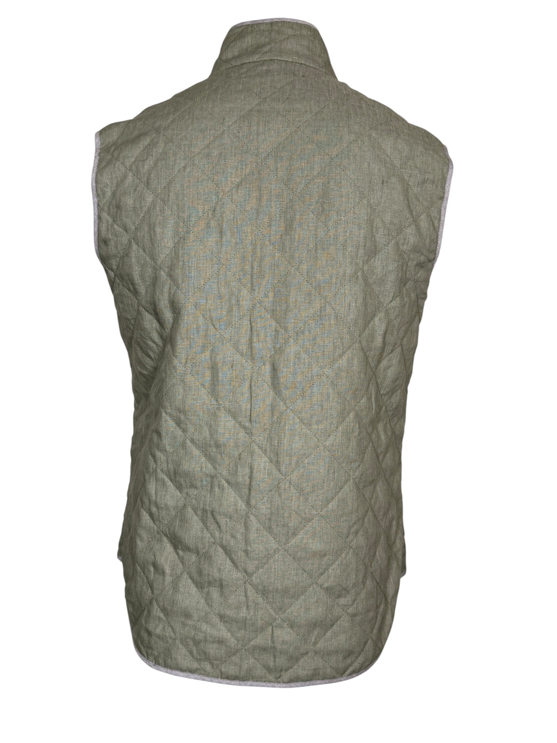 WATERVILLE FIT LINEN VEST - SAGE