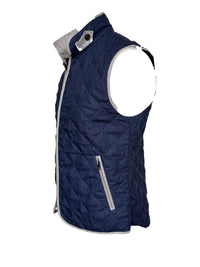 WATERVILLE FIT LINEN VEST - NAVY