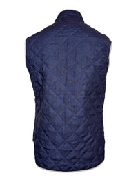 WATERVILLE FIT LINEN VEST - NAVY