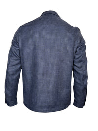 L.B.M. 1911 LINEN/WOOL JACKET - NAVY PLAID