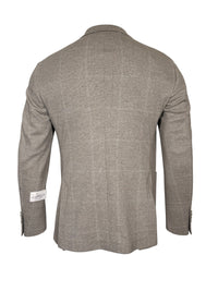 OARS & OLD IVY LORO PIANA WOOL/COTTON SPORT COAT - TAN PLAID