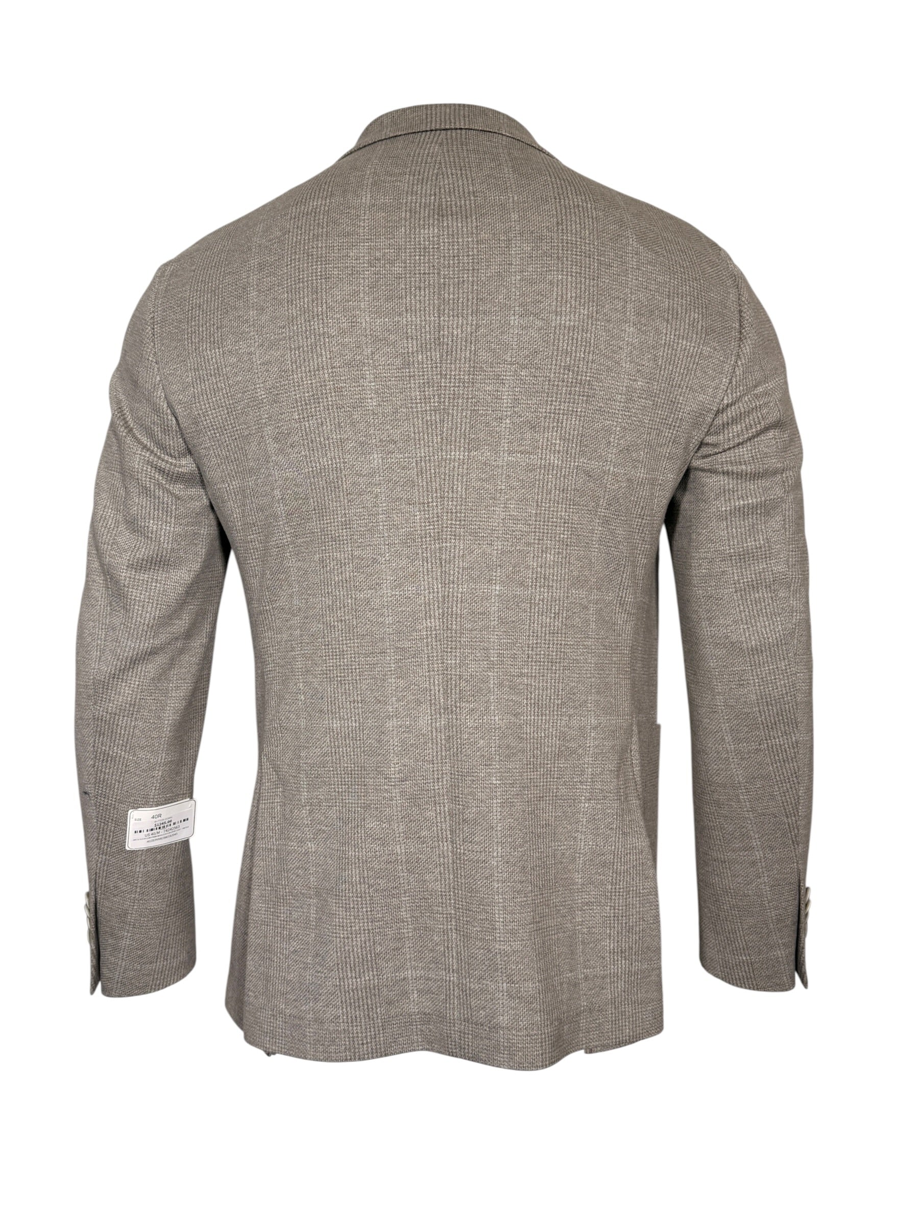 OARS & OLD IVY LORO PIANA WOOL/COTTON SPORT COAT - TAN PLAID