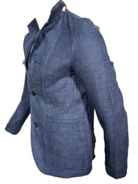 MANTO STAND UP COLLAR SPORT JACKET - BLUE