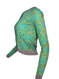 IN BED WITH YOU CARDIGAN - TEAL BRANCHES