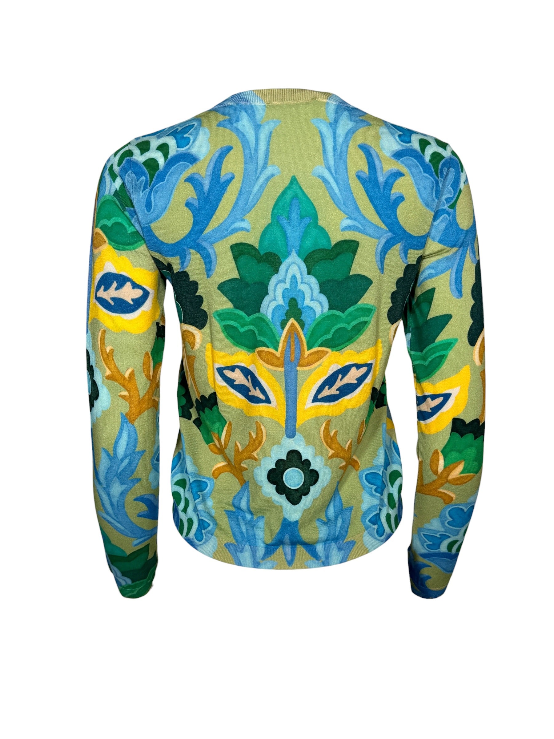 IN BED WITH YOU CREW SWEATER - MULTICOLOR SCROLLS