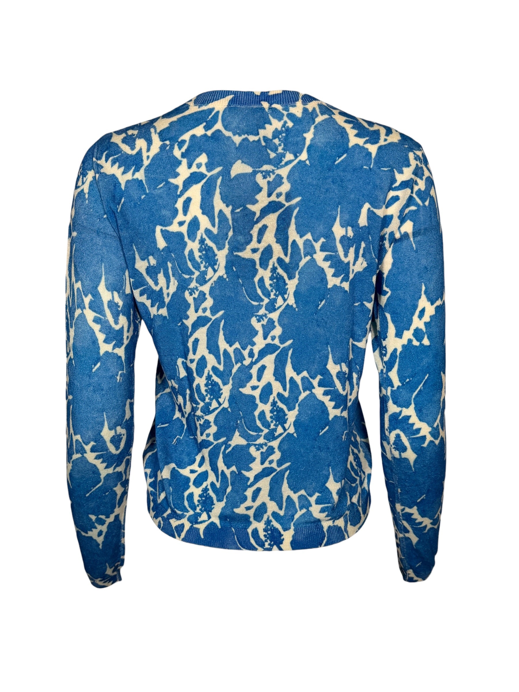 IN BED WITH YOU CREW SWEATER - BLUE GEOMETRIC