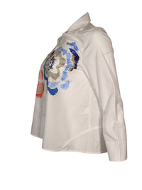 ROSSO 35 HAND PAINTED SHIRT - MUTLICOLOR FLOWERS