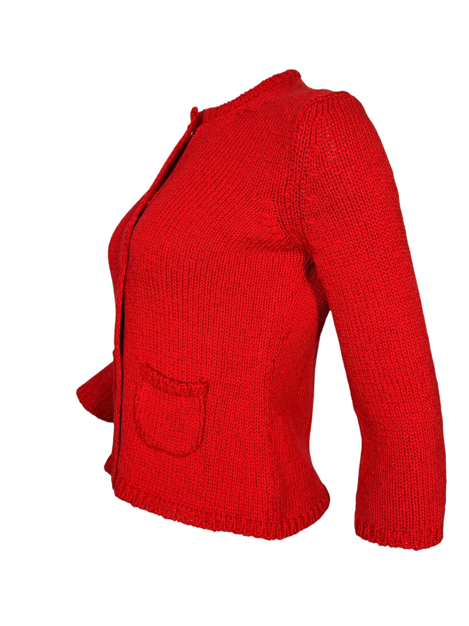 ANNECLAIRE SWEATER JACKET - RED
