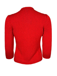 ANNECLAIRE SWEATER JACKET - RED