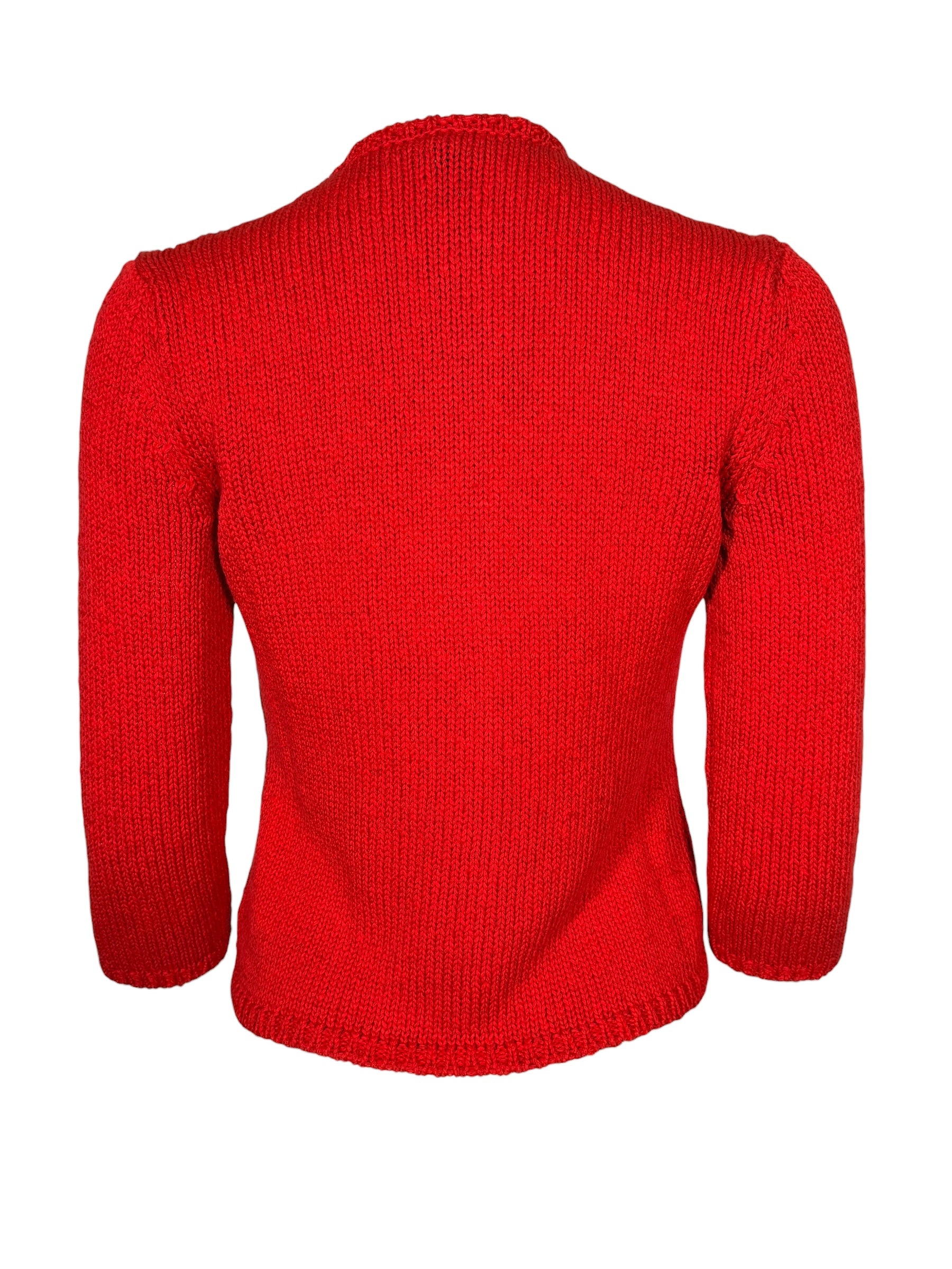 ANNECLAIRE SWEATER JACKET - RED