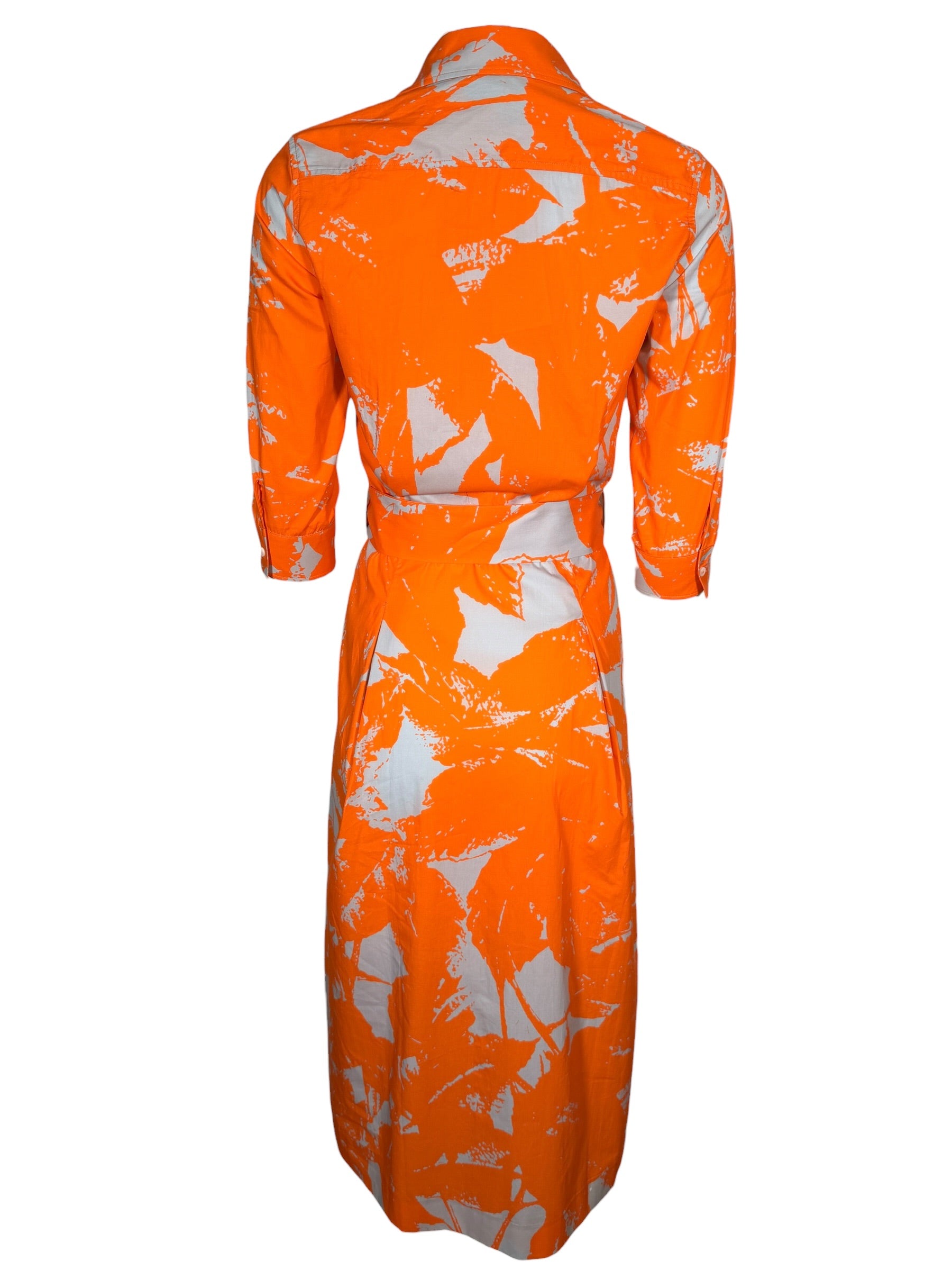 LE SARTE PETTEGOLE ABSTRACT PRINT DRESS - ORANGE