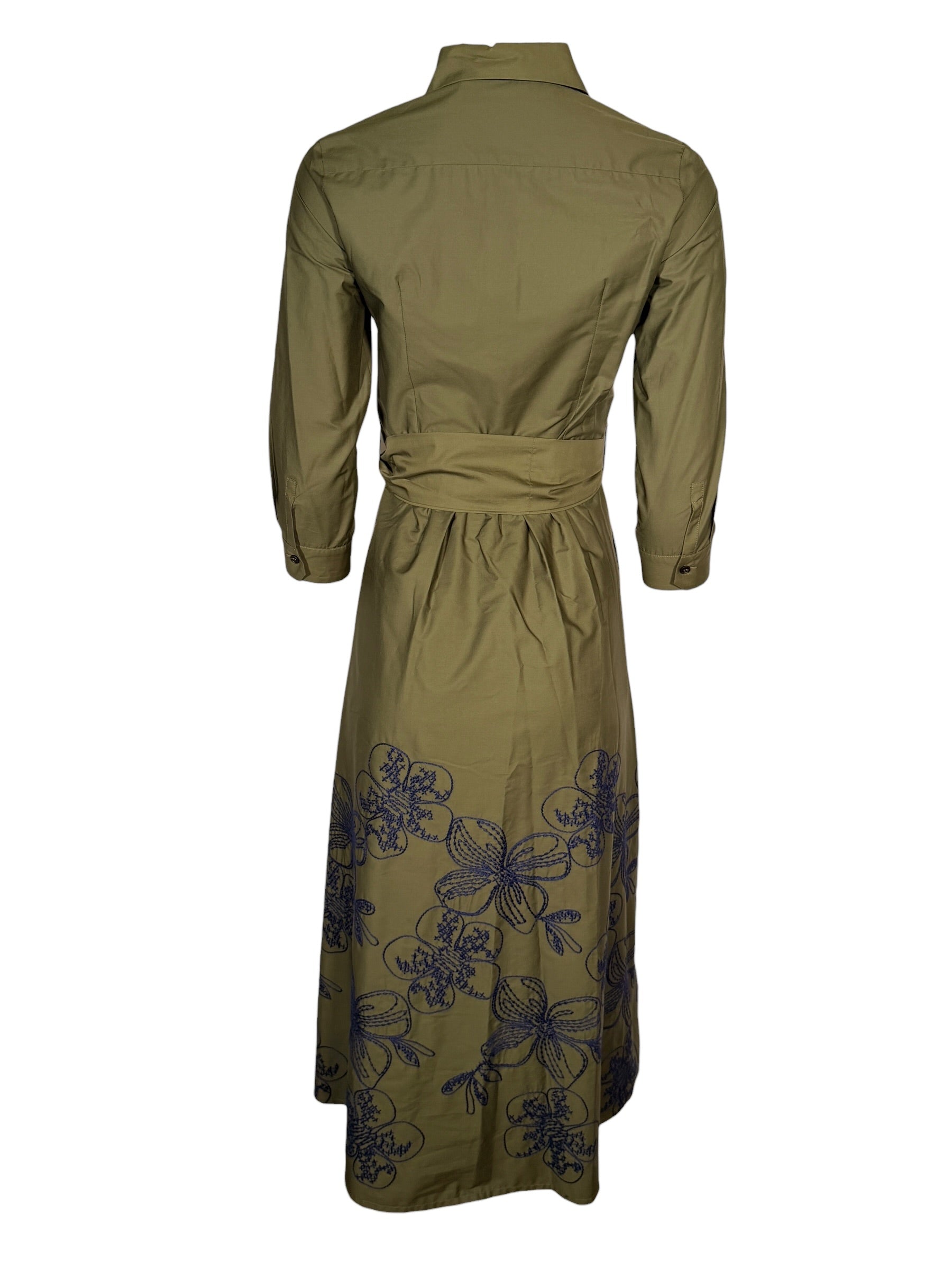 ROSSO 35 EMBROIDERED FLORAL DRESS - GREEN