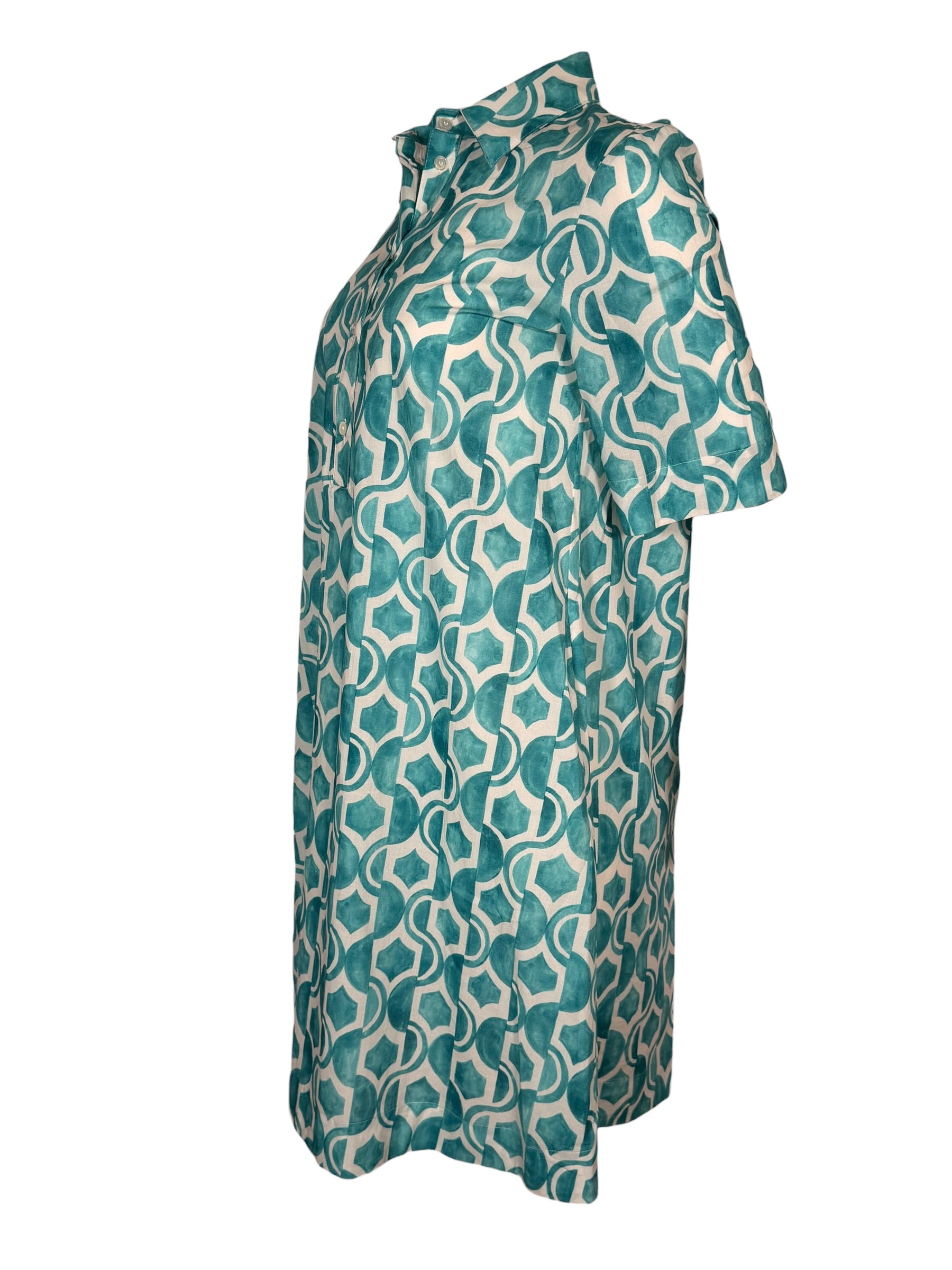 CASMICETTASNOB COTTON DRESS - TURQUOISE PRINT