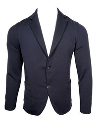 BUTTON DOWN MEN’S SOFT WOOL BLAZER - NAVY