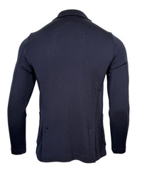 BUTTON DOWN MEN’S SOFT WOOL BLAZER - NAVY