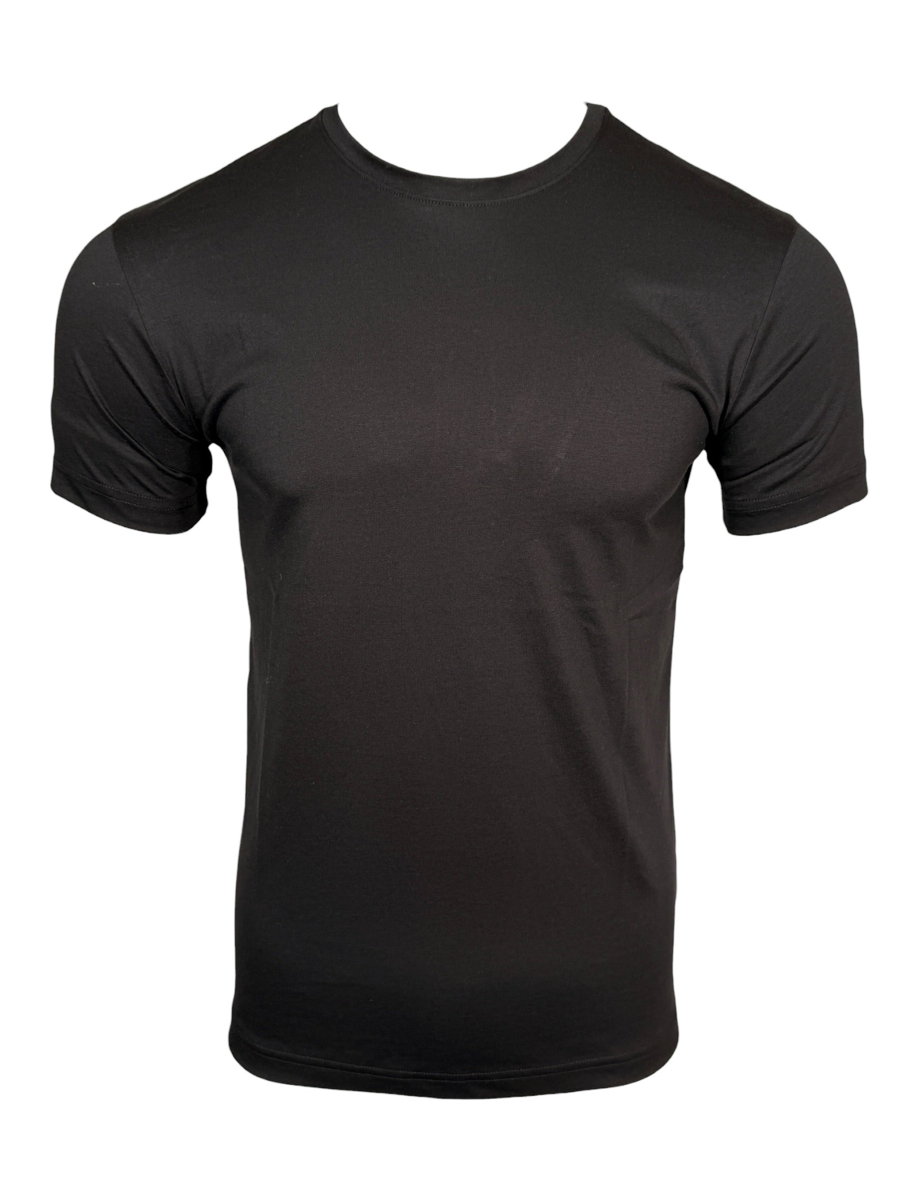 GEORG ROTH MEN'S PIMA T-SHIRT - SHORT-SLEEVE - BLACK